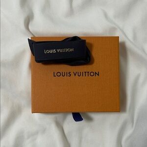 Louis Vuitton Orange Gift Box with Navy Ribbon